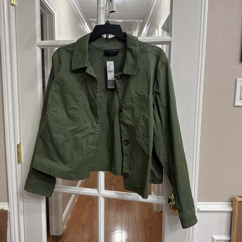 Lane Bryant Green Utility Jacket
